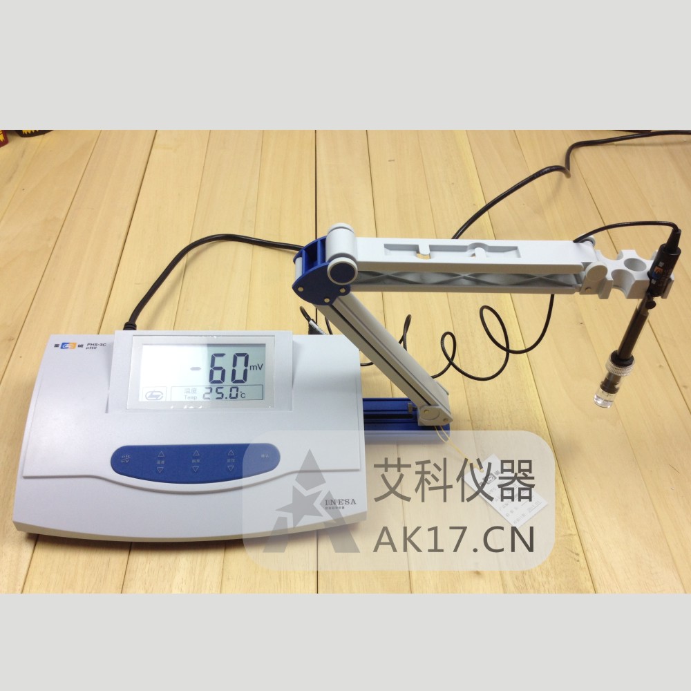 上海雷磁PHS-3C型pH計(jì)酸度計(jì)ph值檢測(cè)測(cè)試測(cè)量?jī)x
